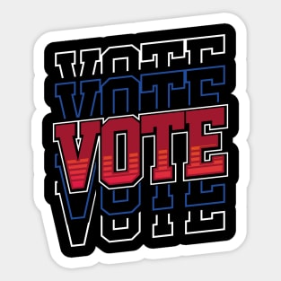 Vote Repeated Text Sticker